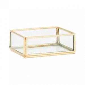 Petit plateau en verre rectangulaire